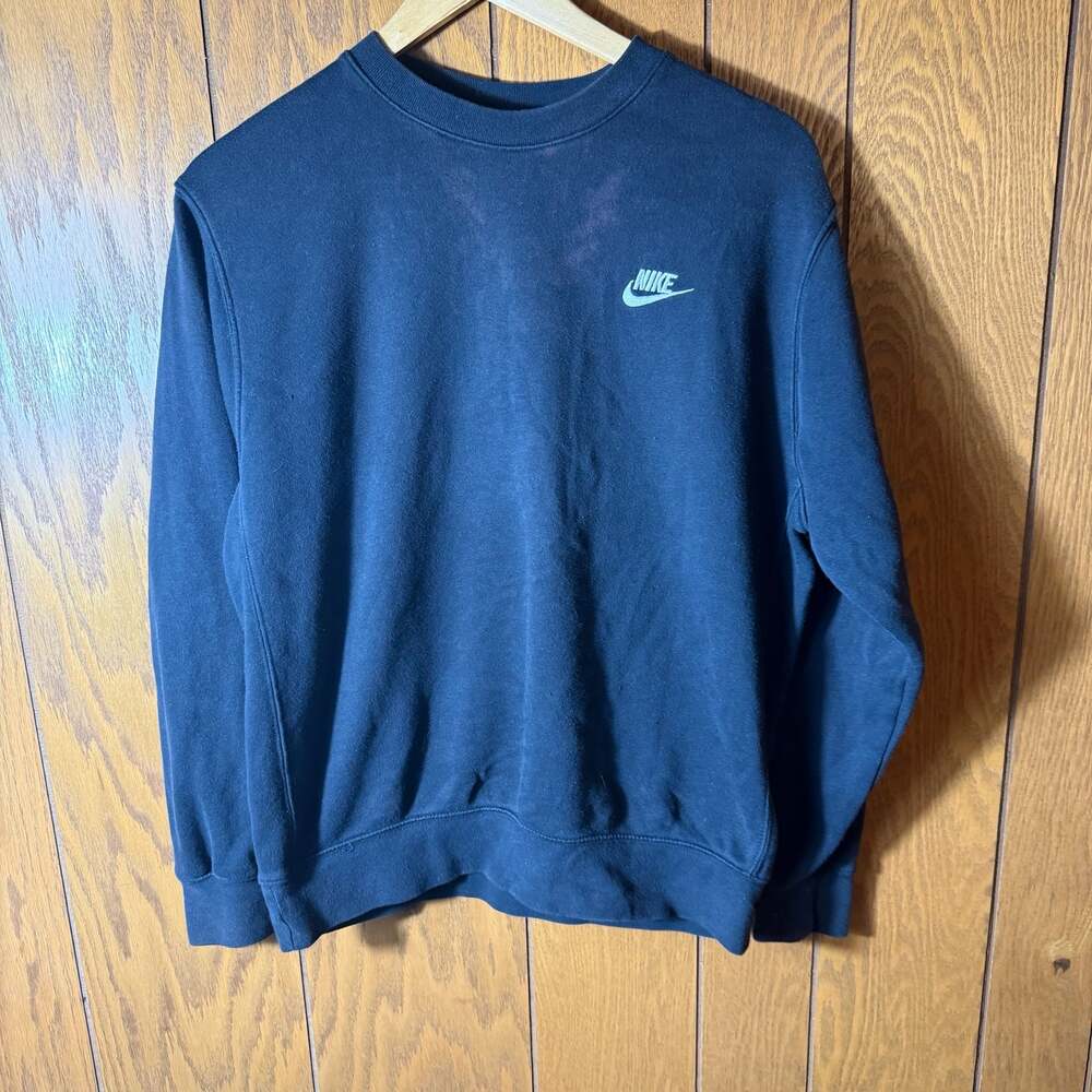 Nike Sportswear Club Fleece Crewneck Sweatshirt Black Size M